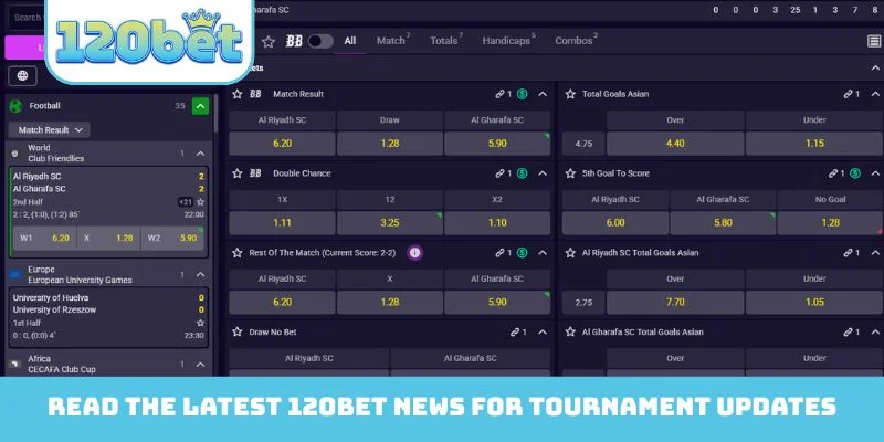 Read the latest 120Bet News for tournament updates