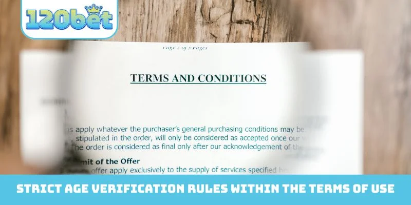 Strict age verification rules within the Terms of Use